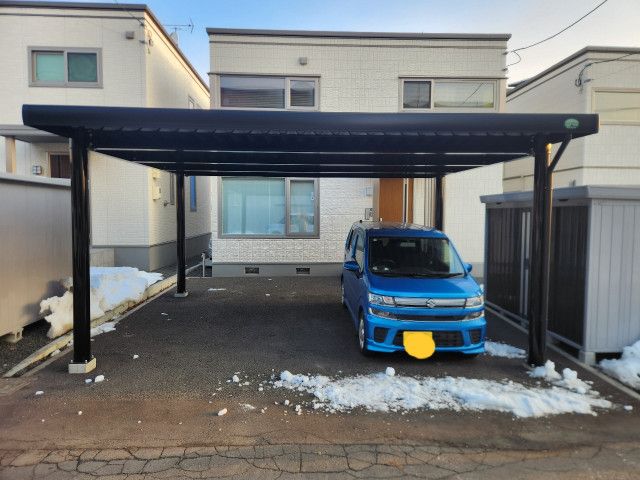 札幌市豊平区福住二条八丁目1-25駐車場(カドから2軒目)自転車貸出無料要相談の駐車場写真