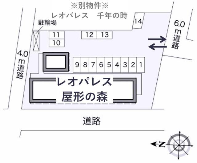 レオパレス屋形の森駐車場【25341】の駐車場写真