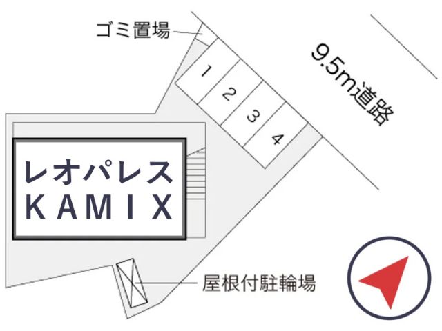 レオパレスKAMIX駐車場【12435】の駐車場写真