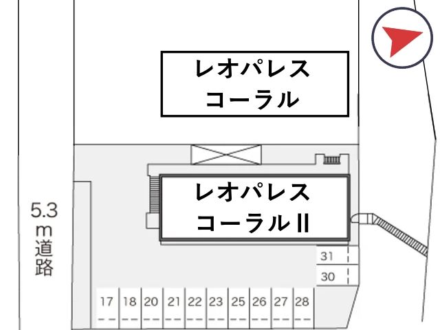 レオパレスコーラルⅡ駐車場【12079】の駐車場写真