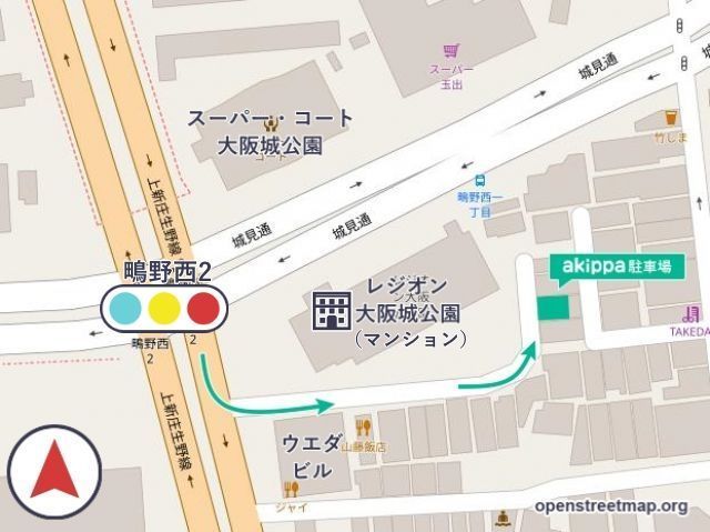 大阪市城東区鴫野西2丁目駐車場【駐車場間違い注意】の駐車場写真