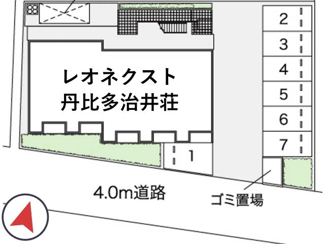 レオネクスト丹比多治井荘駐車場【43443】の駐車場写真