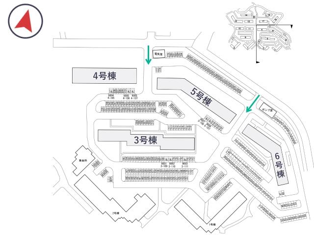 富田林清水団地駐車場（3,4,5,6号棟付近）の駐車場写真