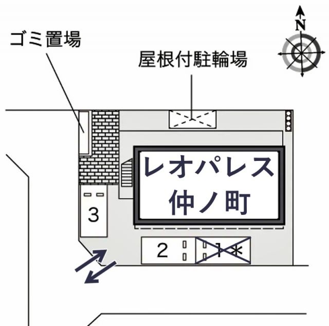 レオパレス仲ノ町駐車場【25414】の駐車場写真