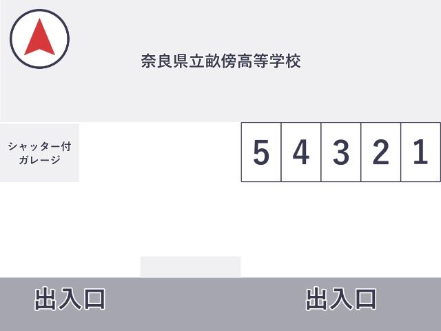 畝傍高校横駐車場（打谷石材駐車場）の駐車場写真
