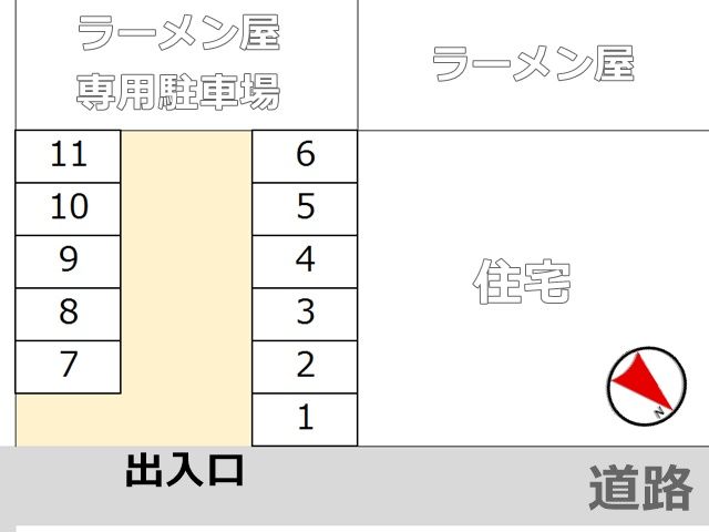 駐車場の配置図です。