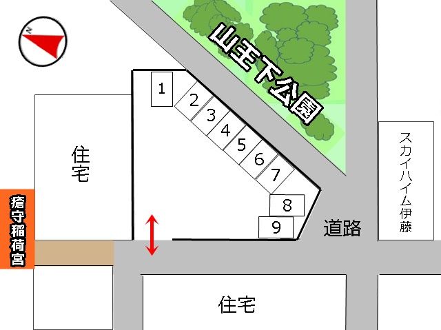駐車場の配置図です。