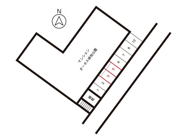 オーネス緑地公園駐車場の駐車場写真