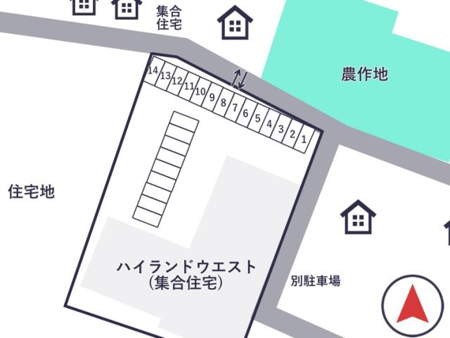 赤塚7丁目18-27 ハイランドウエスト☆アキッパ駐車場の駐車場写真