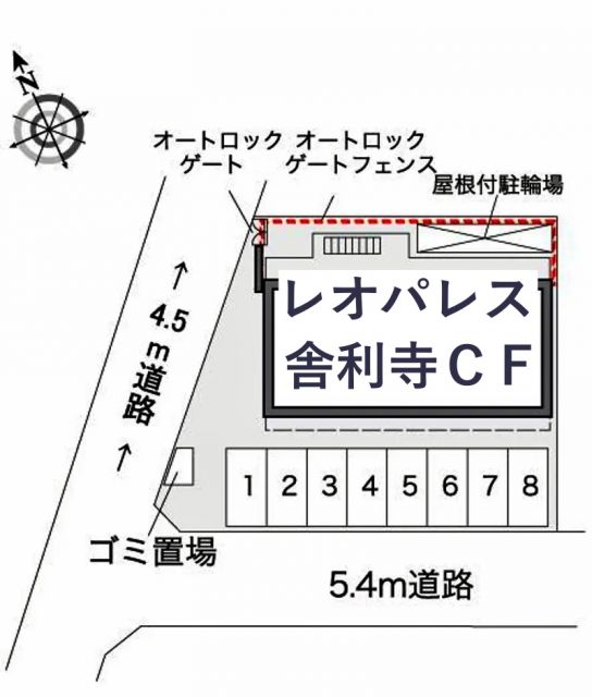 レオパレス舎利寺CF駐車場【36457】の駐車場写真