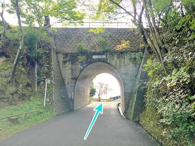 トンネルをくぐります