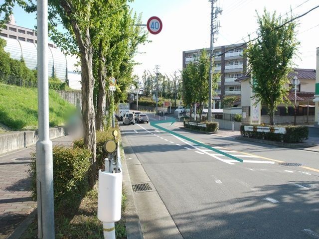 この道を直進