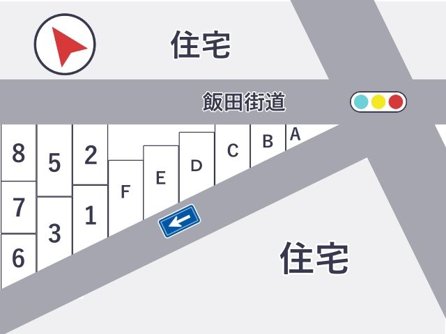 塩付通1-2:三角カド駐車場【A】の駐車場写真