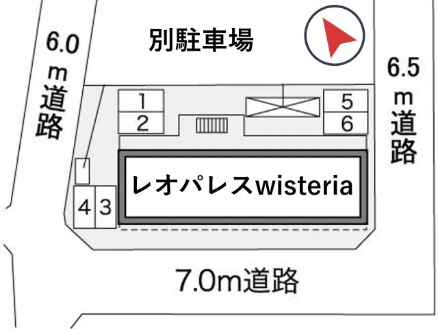 レオパレスwisteria駐車場【35693】の駐車場写真