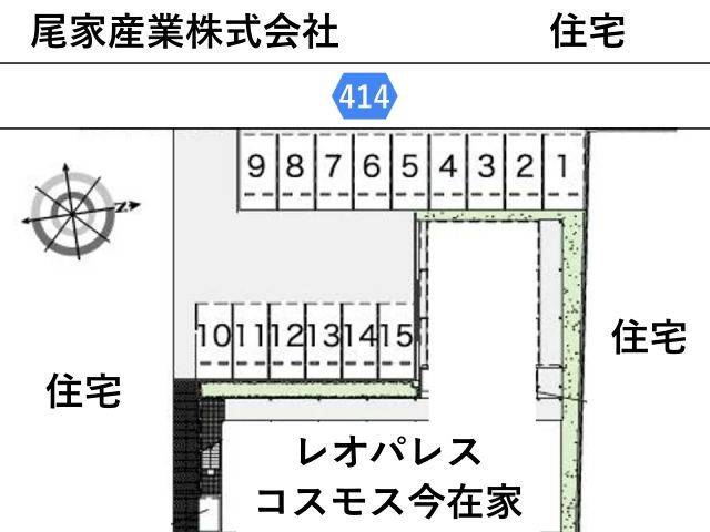 レオパレスコスモス今在家駐車場【43052】の駐車場写真