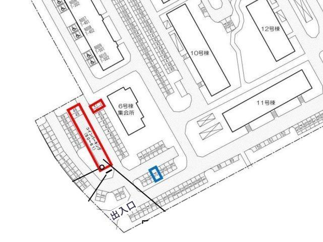 庭代台2丁 団地駐車場(6号棟集会所付近)の駐車場写真
