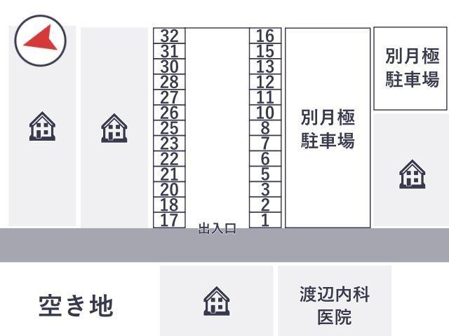 渡辺内科向かい側駐車場の駐車場写真