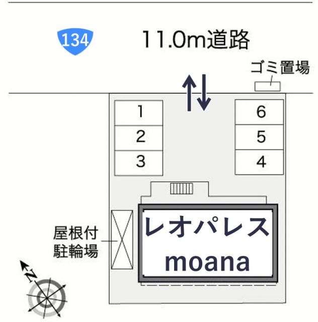 レオパレスmoana駐車場【26959】の駐車場写真