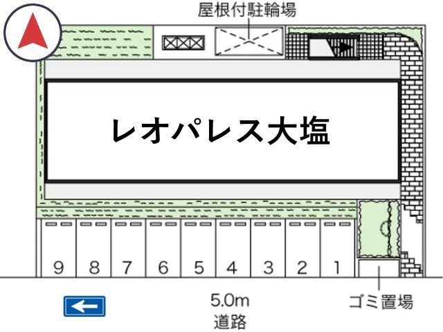 レオパレス大塩駐車場【44330】の駐車場写真