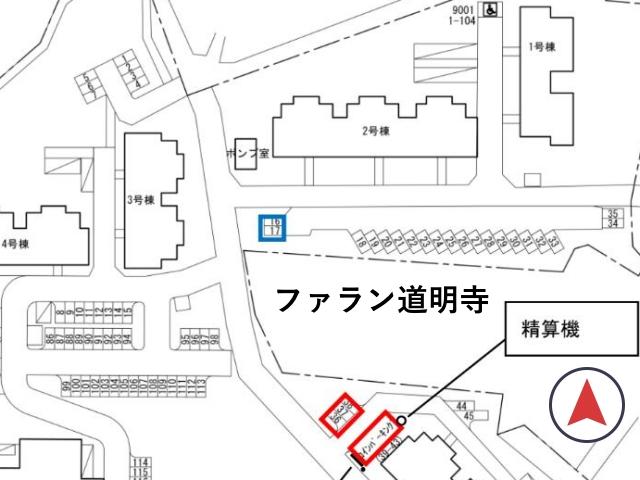 藤井寺道明寺団地駐車場(2号棟付近)の駐車場写真