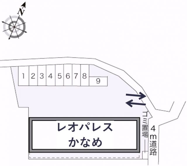 レオパレスかなめ駐車場【16589】の駐車場写真