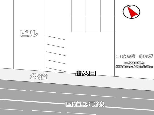 駐車場全体の図面です。予約したスペース以外は別契約者様がご利用されますので、必ず予約したスペースの位置をご確認ください。