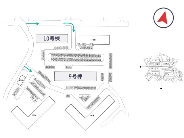 富田林清水団地駐車場（9,10号棟付近）の駐車場写真
