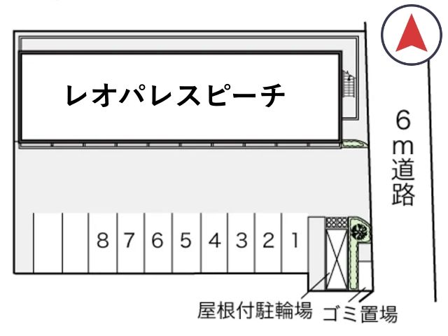 レオパレスピーチ駐車場【16754】の駐車場写真