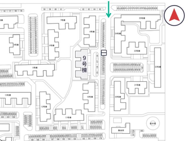 金岡東第3 団地駐車場(9号棟付近)の駐車場写真