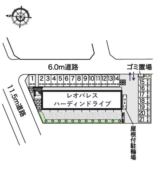 レオパレスハーディン ドライブ駐車場【44225】の駐車場写真