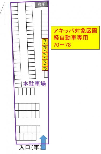 高柳東町57-1駐車場②（軽）の駐車場写真