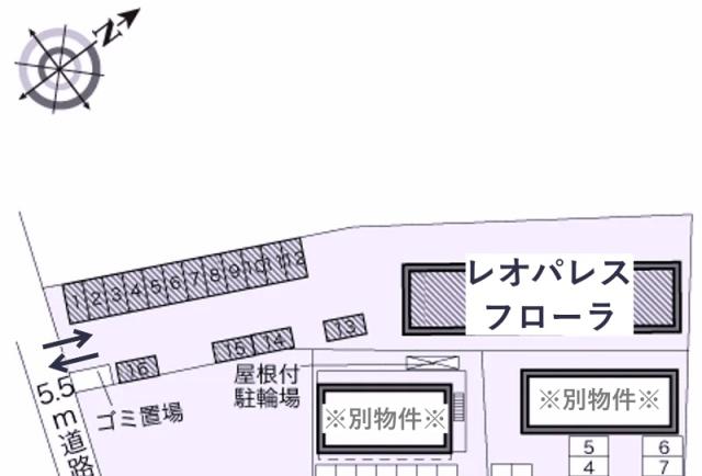 レオパレスフローラ駐車場【22020】の駐車場写真