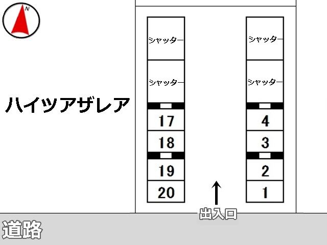 駐車場区画図をご確認のうえ、駐車スペースにお間違いのないようご注意ください。