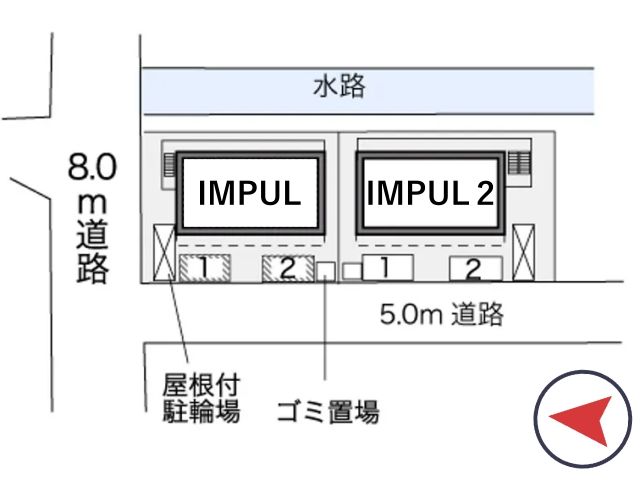 レオパレスIMPUL駐車場【24574】の駐車場写真