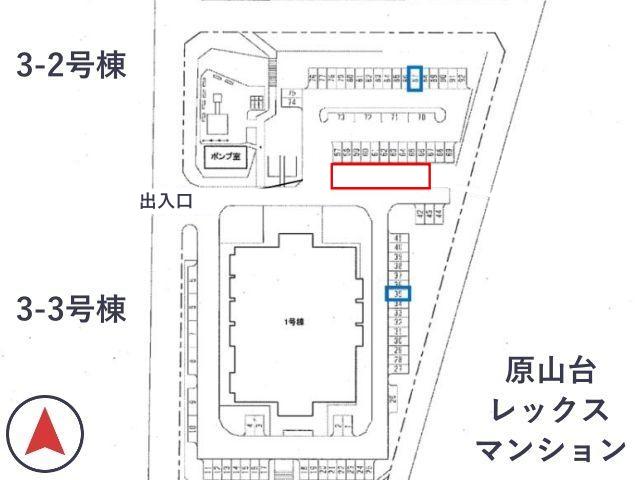 原山台5丁第2 団地駐車場(1号棟付近)の駐車場写真