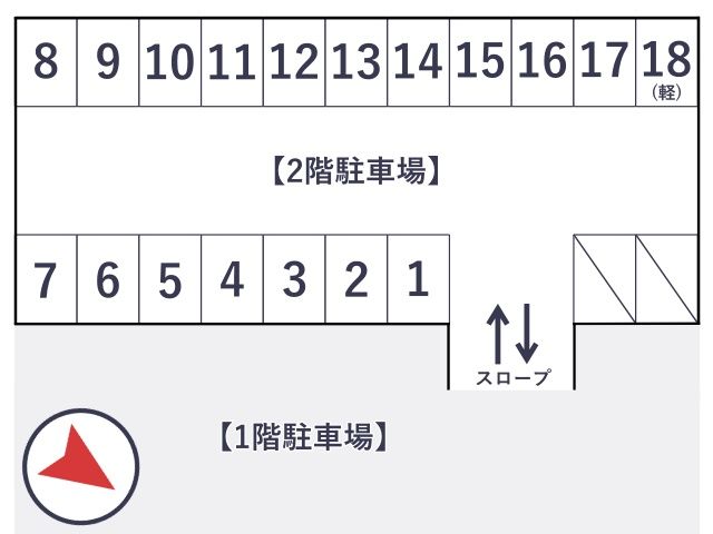 ホテル フロント・イン福岡空港 第2駐車場【2F】（6）の駐車場写真