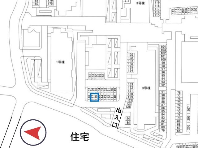 富田林錦ケ丘団地駐車場(1号棟付近)の駐車場写真