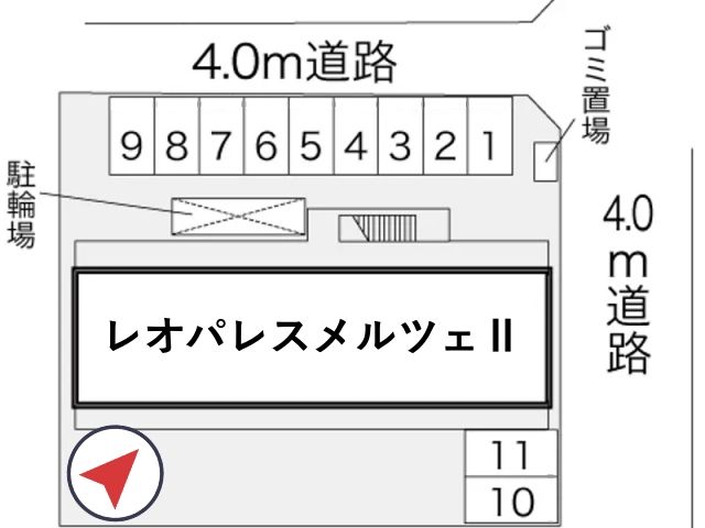レオパレスメルツェⅡ駐車場【18295】の駐車場写真