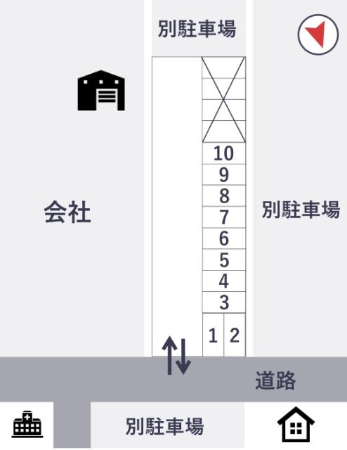 保戸野通町5-31裏★アキッパ駐車場【月～木 20:00～翌朝8:30まで利用可能】の駐車場写真