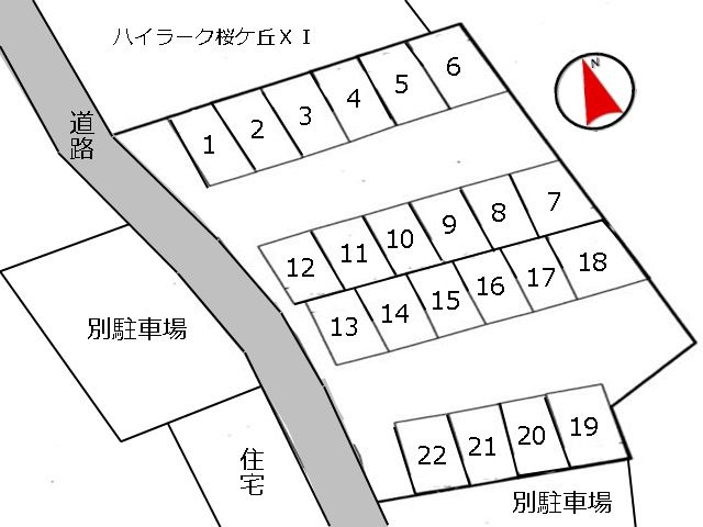 駐車場の配置図です。