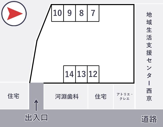 ［96279］西京区上桂宮ノ後町 空き地◉アキッパ駐車場の駐車場写真