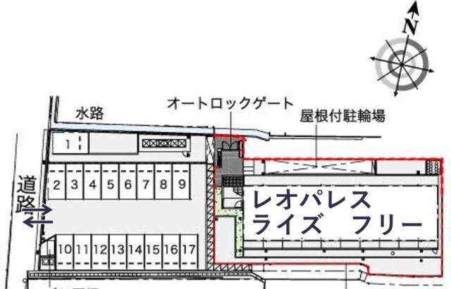 レオパレスライズ フリー駐車場【39253】の駐車場写真