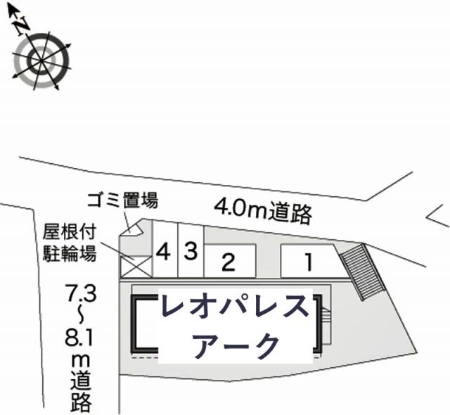 レオパレスアーク駐車場【17368】の駐車場写真
