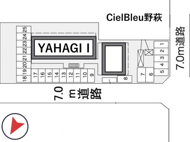 レオパレスYAHAGIⅠ駐車場【36656】の駐車場写真