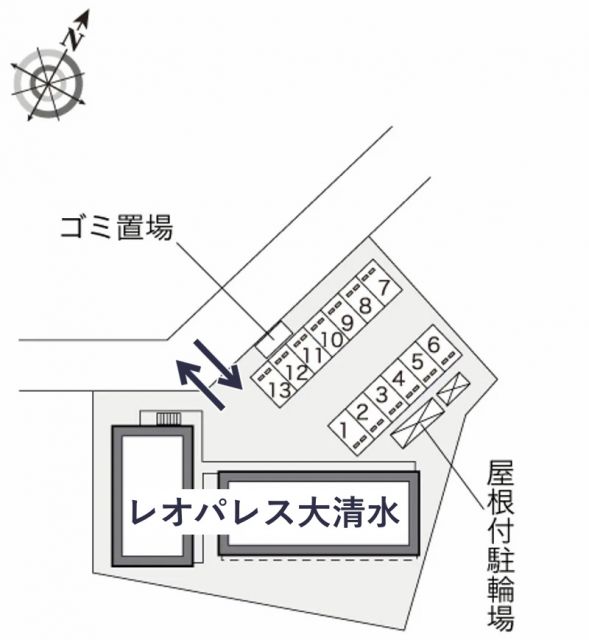レオパレス大清水駐車場【24743】の駐車場写真