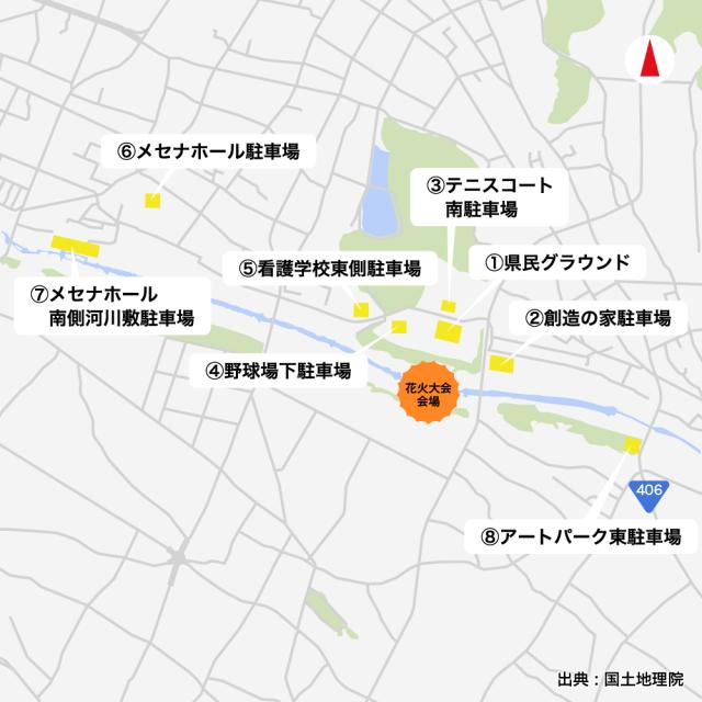 ①県民グラウンド【第39回須坂みんなの花火大会公式】の駐車場写真