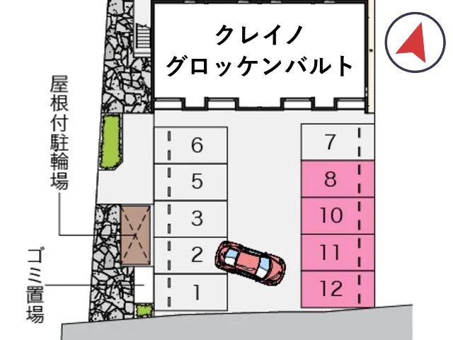 クレイノグロッケンバルト駐車場【57298】の駐車場写真