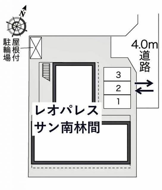 レオパレスサン南林間駐車場【22888】の駐車場写真