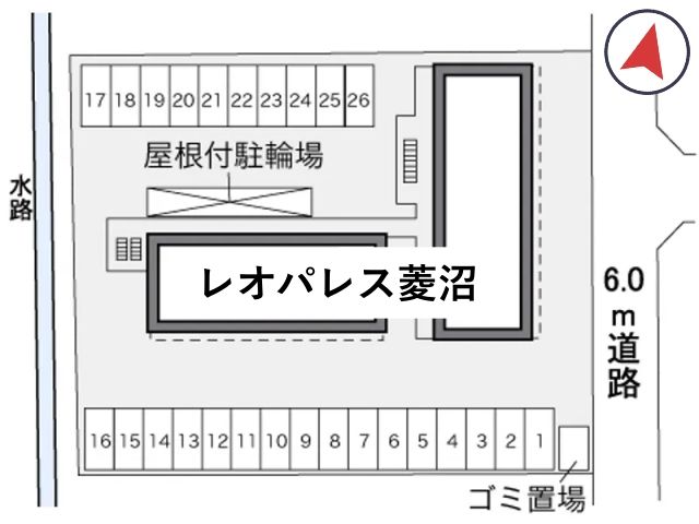 レオパレス菱沼駐車場【34986】の駐車場写真