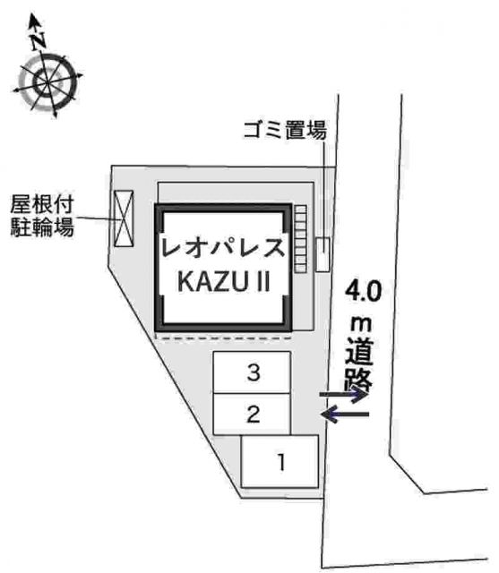 レオパレスKAZUⅡ駐車場【34778】の駐車場写真